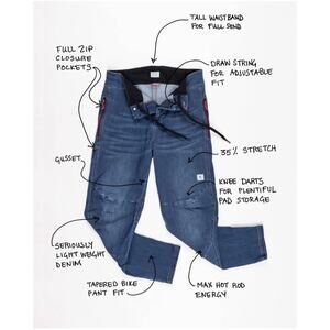 Ripton & Co Women’s Medium Hiker Jeans Pants Utility Hiking Biking Gorpcore